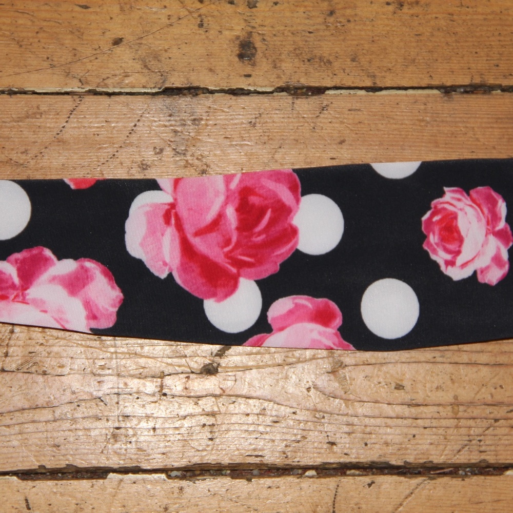 Violet Love polka dot headband
